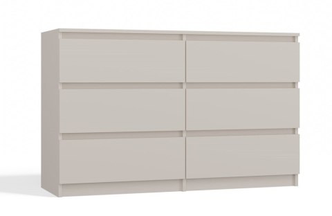 Komoda z szufladami Lilia L6 120 cm Duża Do Salonu Pojemna Kaszmir Beż Mat