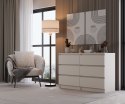 Komoda z szufladami Lilia L6 120 cm Duża Do Salonu Pojemna Kaszmir Beż Mat