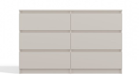 Komoda z szufladami Lilia L6 120 cm Duża Do Salonu Pojemna Kaszmir Beż Mat