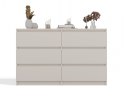 Komoda z szufladami Lilia L6 120 cm Duża Do Salonu Pojemna Kaszmir Beż Mat
