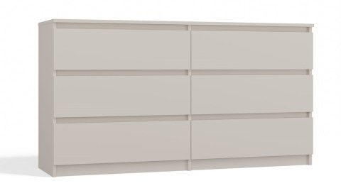Komoda z szufladami Lilia L6 140 cm Duża Do Salonu Pojemna Kaszmir Beż Mat