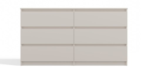 Komoda z szufladami Lilia L6 140 cm Duża Do Salonu Pojemna Kaszmir Beż Mat