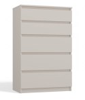 Komoda z 5 Szufladami Duża Do Salonu 70x109x40 cm Kaszmir Lilia L5 Pojemna
