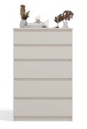 Komoda z 5 Szufladami Duża Do Salonu 70x109x40 cm Kaszmir Lilia L5 Pojemna