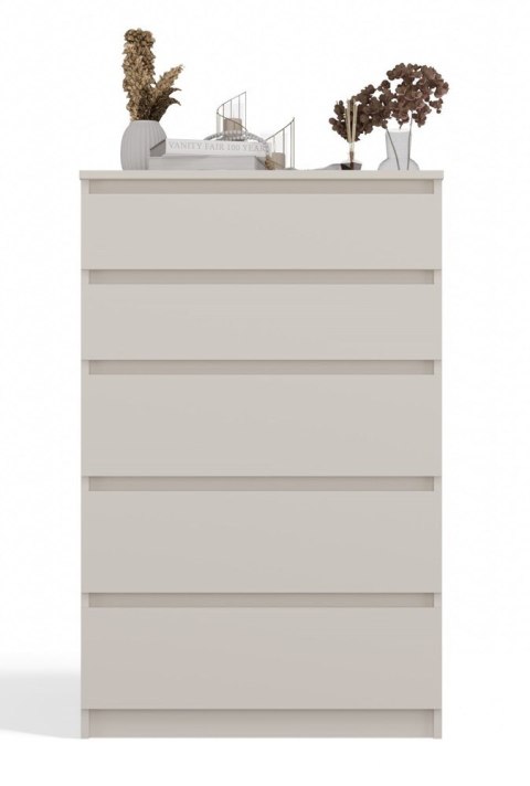 Komoda z 5 Szufladami Duża Do Salonu 70x109x40 cm Kaszmir Lilia L5 Pojemna