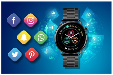 SMARTWATCH DAMSKI Rubicon RNCE81 - WYKONYWANIE POŁĄCZEŃ, PULSOKSYMETR (sr045c)