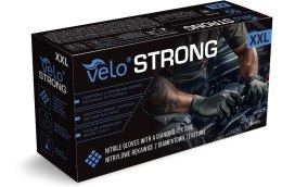 VELO STRONG czarne rozm. XXL /50 szt. Rękawice nitrylowe