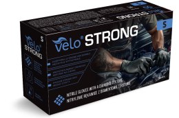 VELO STRONG czarne rozm. S /50 szt. Rękawice nitrylowe