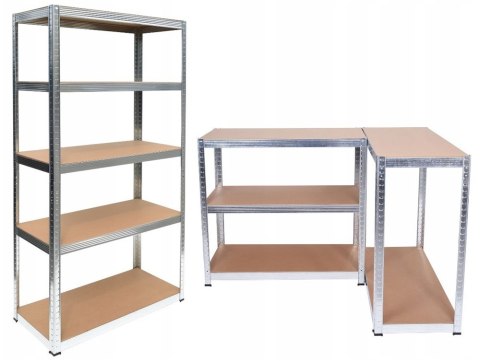 Regał Magazynowy Metalowy Do Piwnicy Garażu 5 Półek max 875 kg 70x30x150
