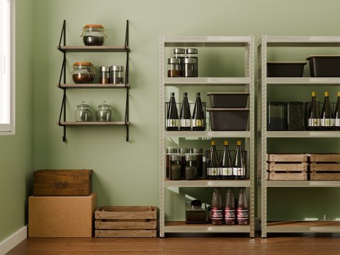 Regał Magazynowy Metalowy Do Piwnicy Garażu 5 Półek max 875 kg 70x30x150