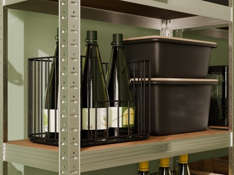 Regał Magazynowy Metalowy Do Piwnicy Garażu 5 Półek max 875 kg 70x30x150