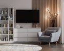 Regał na Książki Biały do Salonu Otwarty 5 półek Stojący Wąski R25CM