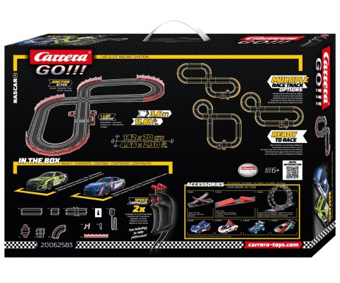 Elektryczny tor wyścigowy samochodowy Carrera Go 20062583 NASCAR Watkins Glen Duel 3,6m