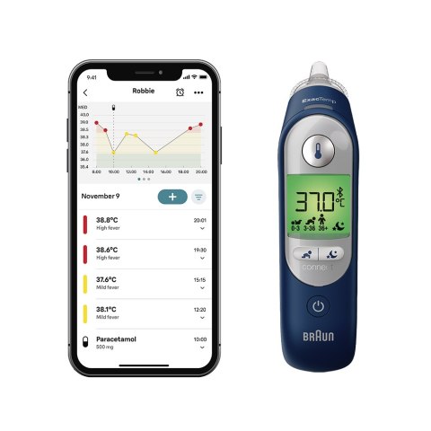 Braun IRT6575 Termometr douszny łączący się z aplikacją