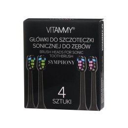 KOŃCÓWKI DO SZCZOTECZKI VITAMMY SYMPHONY 4 SZT. / BLACK