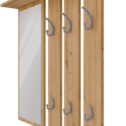 Garderoba Wieszak z Lustrem 85 cm Na Ubrania do Przedpokoju Artisan AGAT