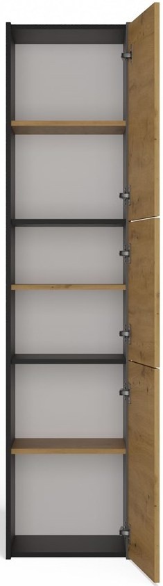Szafka Łazienkowa Stojąca Słupek Regał Półka PZ 40x170x30 Antracyt Artisan