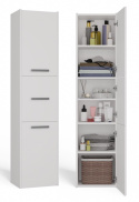 Szafka Łazienkowa Stojąca Słupek Regał Półka PZ 40x170x30 do łazienki Biała