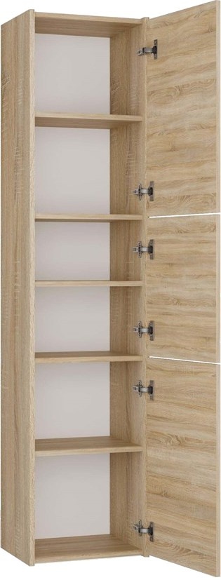 Szafka Łazienkowa Stojąca Słupek Regał Półka PZ 40x170x30 cm Dąb Sonoma