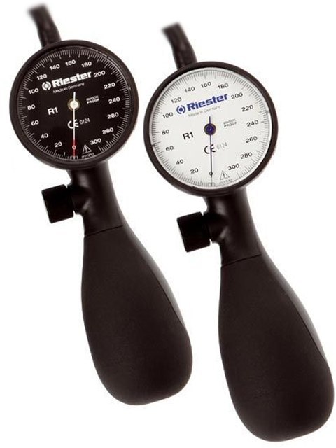 Riester R1 Shock - Proof 24 - 32cm Zegarowy ciśnieniomierz do karetki1251-150 do R1 biała skala