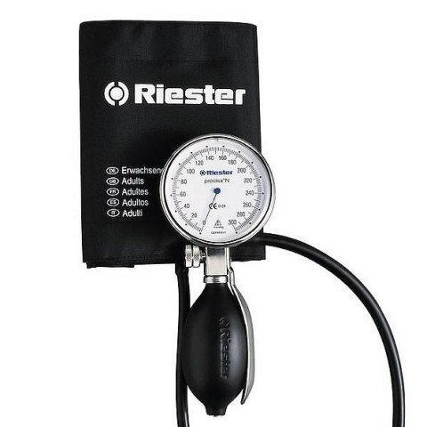 Riester Precisa N 24 - 32 cm Ciśnieniomierz zegarowy dla lekarza, aluminowa tarcza 64 mm