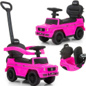 Jeździk dla Dzieci Auto Mercedes + Rączka, Klakson, Schowek G350D PINK
