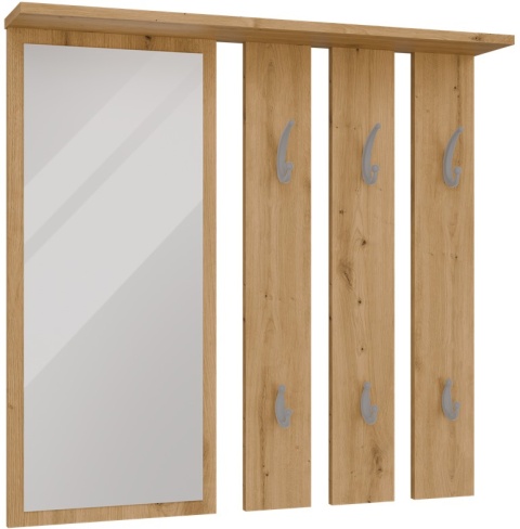 Garderoba Wieszak z Lustrem 85 cm Na Ubrania do Przedpokoju Artisan AGAT