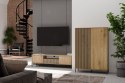 Witryna Szafka regał do salonu Dąb Artisan Lamele Ryflowany Front Siena 2D S