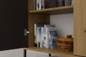 Witryna Szafka regał do salonu Dąb Artisan Lamele Ryflowany Front Siena 2D S