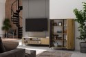 Witryna Szafka regał do salonu Dąb Artisan Lamele Ryflowany Front Siena 2D S