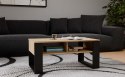 Stolik Kawowy Ława Do Salonu z Półką 90x58x50 Artisan Czarny Montana 2BP