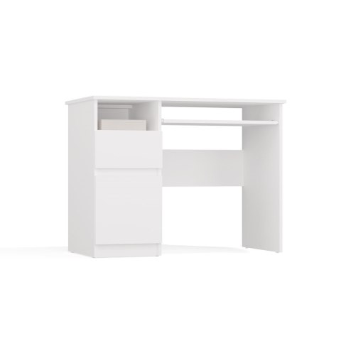 Biurko Komputerowe Białe 98 x 51 cm Szkolne Szuflada Harry Lewe Młodzieżowe