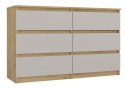 Komoda z szufladami Lilia L6 120 cm Duża Do Salonu Pojemna Artisan Kaszmir