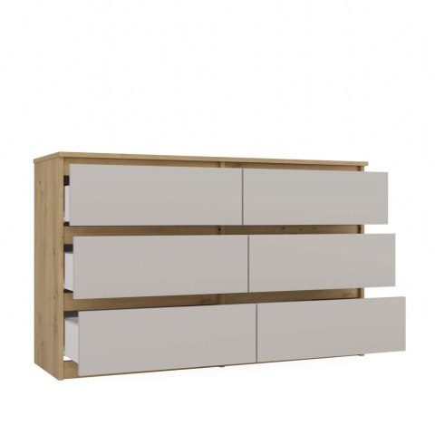 Komoda z szufladami Lilia L6 120 cm Duża Do Salonu Pojemna Artisan Kaszmir