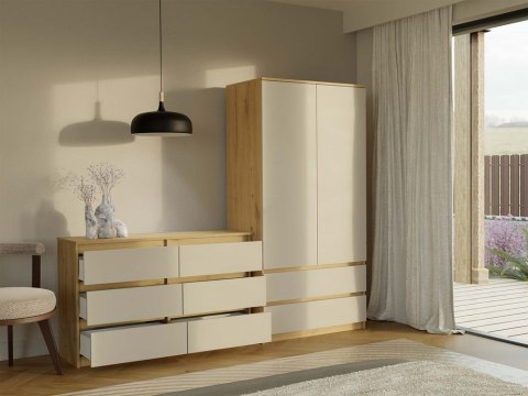 Komoda z szufladami Lilia L6 120 cm Duża Do Salonu Pojemna Artisan Kaszmir