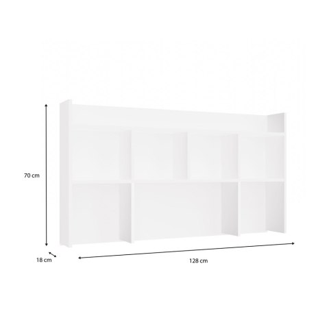 Nadstawka do Biurka 130 cm BIAŁA Regał Na Książki Dokumenty Organizer Mika