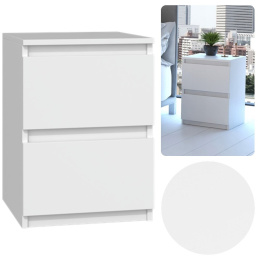 Szafka Nocna Stolik Nocny 2 Szuflady 30 cm Do Sypialni Biała Lilia L2