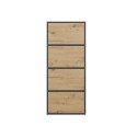 Komoda Szafka 4 Półki Drzwi do salonu Tip-On Antracyt LAMA 50x119x40 cm