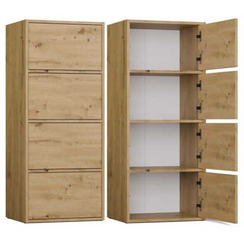 Komoda Szafka 4 Półki Drzwi do salonu Tip-On Artisan LAMA 50x119x40 cm
