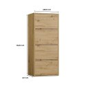 Komoda Szafka 4 Półki Drzwi do salonu Tip-On Artisan LAMA 50x119x40 cm