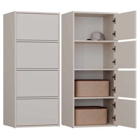 Komoda Szafka 4 Półki Drzwi do salonu Tip-On Kaszmir LAMA 50x119x40 cm