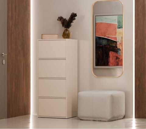 Komoda Szafka 4 Półki Drzwi do salonu Tip-On Kaszmir LAMA 50x119x40 cm