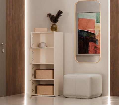 Komoda Szafka 4 Półki Drzwi do salonu Tip-On Kaszmir LAMA 50x119x40 cm