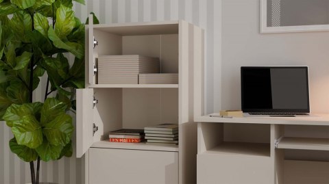 Komoda Szafka 4 Półki Drzwi do salonu Tip-On Kaszmir LAMA 50x119x40 cm