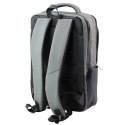 Plecak Miejski Biznesowy USB Kieszeń Na Laptopa Czarno Szary 16L