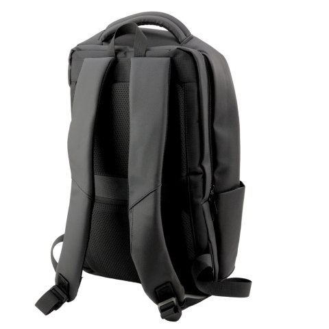 Plecak Miejski Biznesowy USB Kieszeń Na Laptopa Czarny 16L
