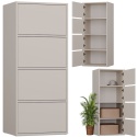 Komoda Szafka 4 Półki Drzwi do salonu Tip-On Kaszmir LAMA 50x119x40 cm