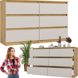 Komoda z szufladami Lilia L6 120 cm Duża Do Salonu Pojemna Artisan Kaszmir