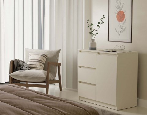 Komoda Szafka z Szufladami Kaszmir do Salonu 80x75x40 3 szuflady Lilia 1D3S