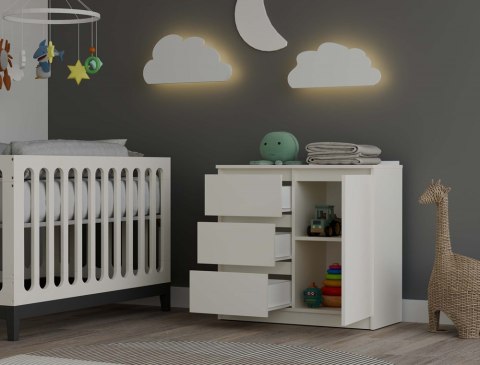 Komoda Szafka z Szufladami Kaszmir do Salonu 80x75x40 3 szuflady Lilia 1D3S